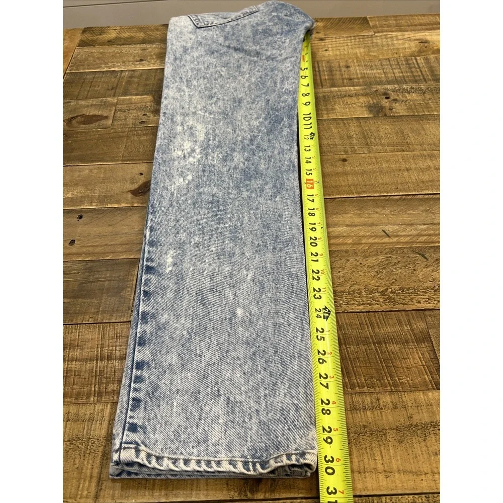 Levis 505 Jeans Mens 30x32 (29x30.5) Acid Wash Vintage 80/90's USA red tab Read!